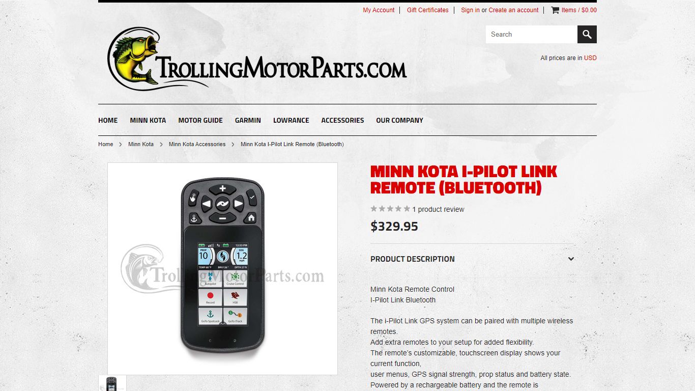 Minn Kota I-Pilot Link Remote (Bluetooth)